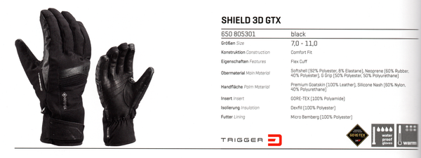 Leki Shield 3D GTX schwarz Ski Handschuhe